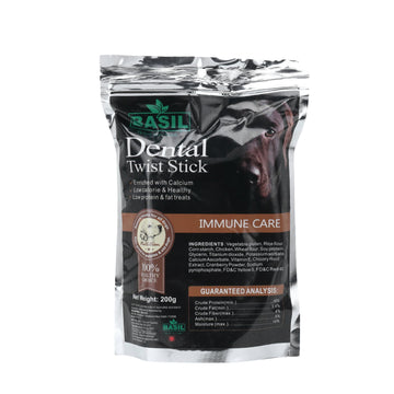 BASIL : Immune Care Twisted Chew Sticks for Dogs & Puppies